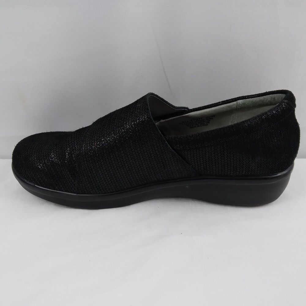 Alegría Lauryn Comfort Shoes Black Leather Work Clogs Adjustable Strap Women 38W - Picture 7 of 12